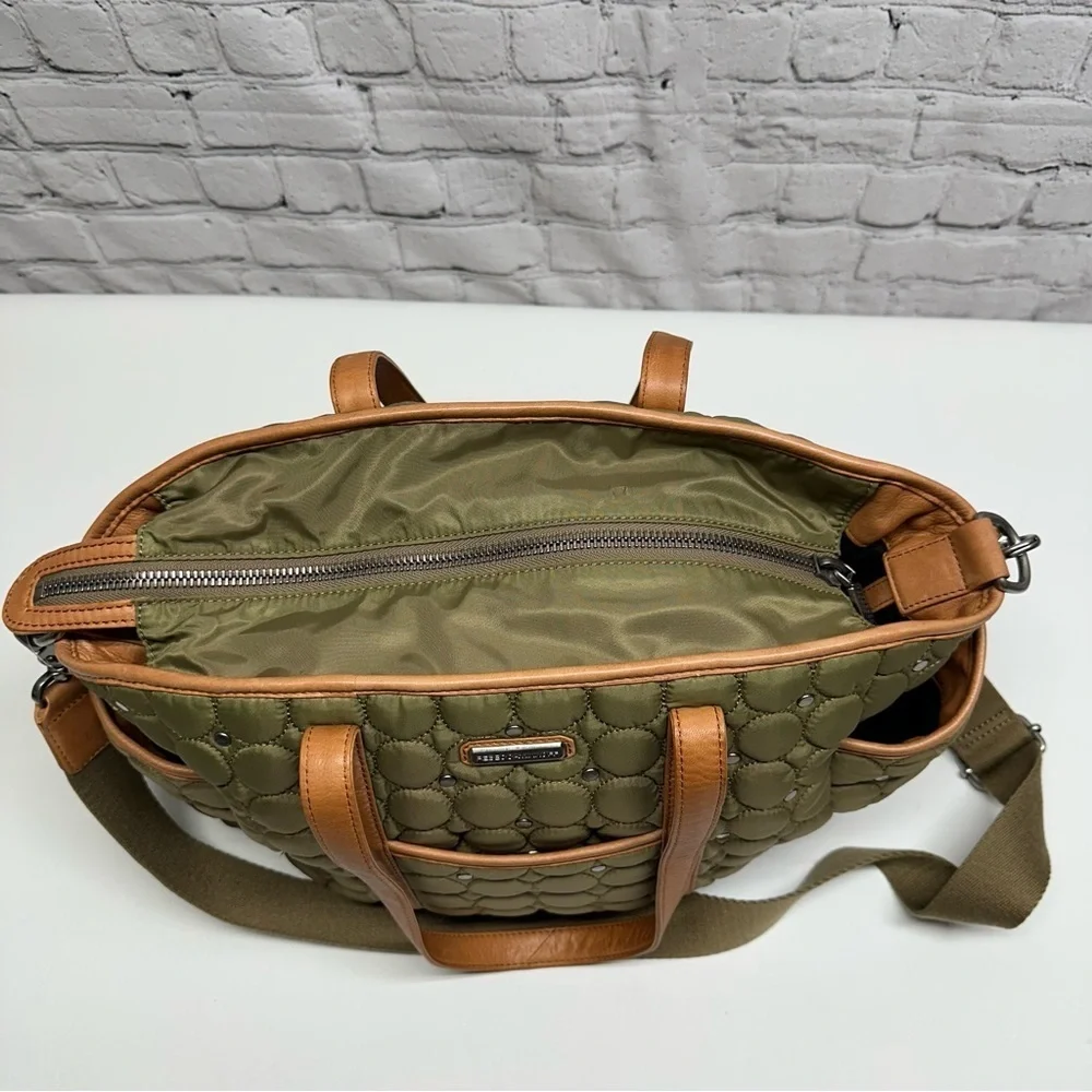 Rebecca Minkoff bay diaper bag Stylish Olive Green Quilted